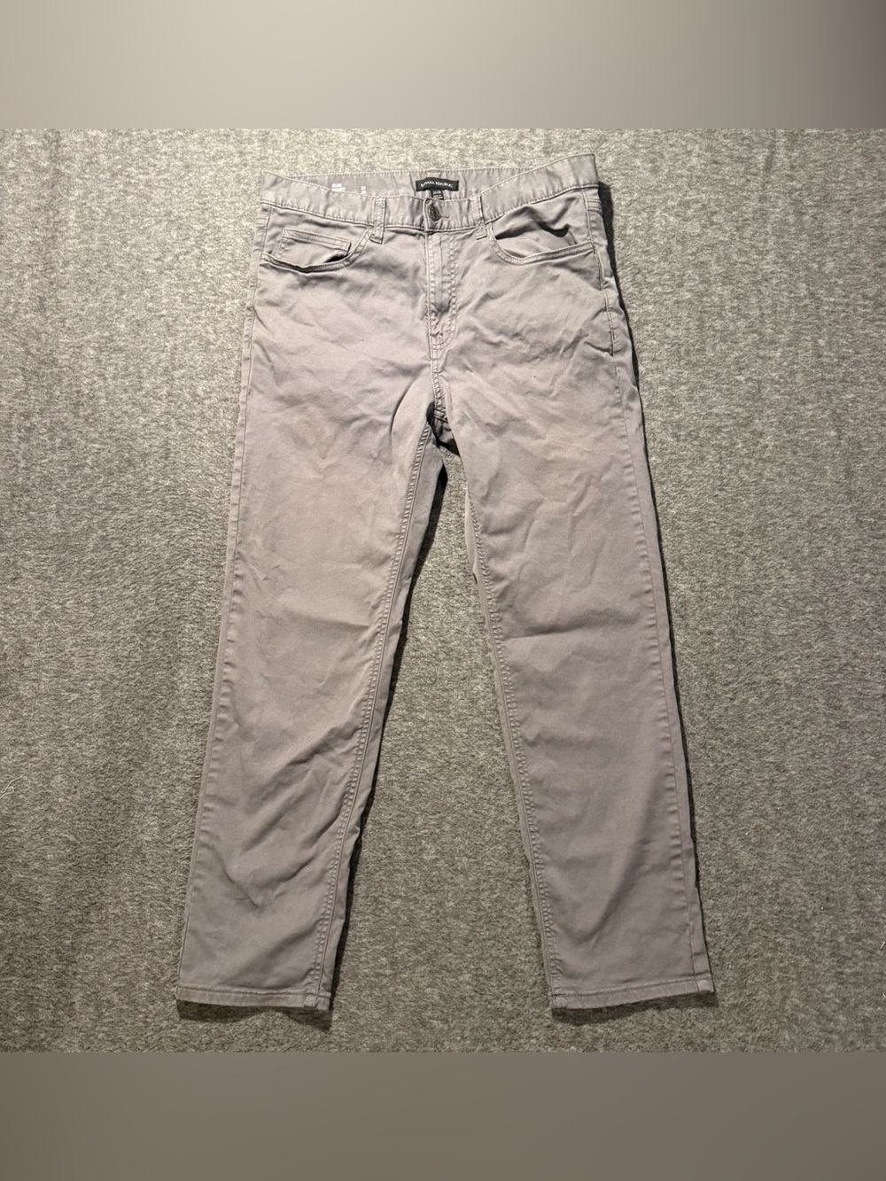 Banana Republic Slim Fit Gray Pants Khakis Mens 34x30 (fit 34x28) Stretch